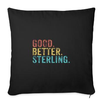 Cool guys are called Sterling - Sofa pillowcase 17,3'' x 17,3'' (45 x 45 cm) - black - Front