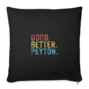 Good better Peyton - Sofakissenbezug 45 x 45 cm - Schwarz - Vorne
