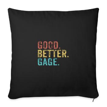 Bon meilleur Gage - Housse de coussin décorative 45 x 45 cm - noir - Devant