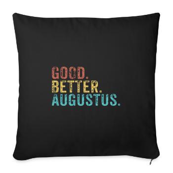 Bon meilleur Auguste - Housse de coussin décorative 45 x 45 cm - noir - Devant