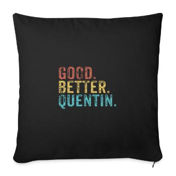 Good better Quentin - Sofakissenbezug 45 x 45 cm - Schwarz - Vorne