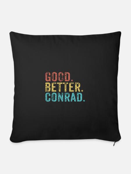 Good better Conrad - Sofakissenbezug 45 x 45 cm - Schwarz