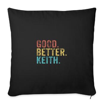 Bon mieux Keith - Housse de coussin décorative 45 x 45 cm - noir - Devant