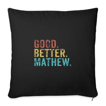 Les mecs cool s’appellent mathew - Housse de coussin décorative 45 x 45 cm - noir - Devant