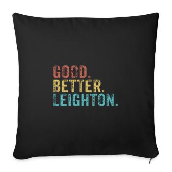 Cool guys are called leighton - Sofa pillowcase 17,3'' x 17,3'' (45 x 45 cm) - black - Front