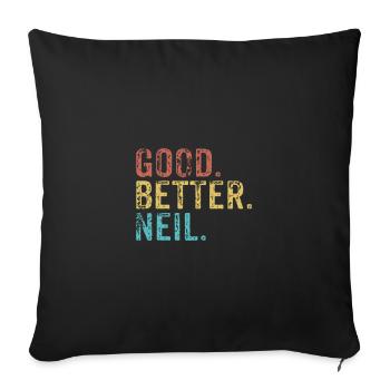 Cool guys are called neil - Sofa pillowcase 17,3'' x 17,3'' (45 x 45 cm) - black - Front