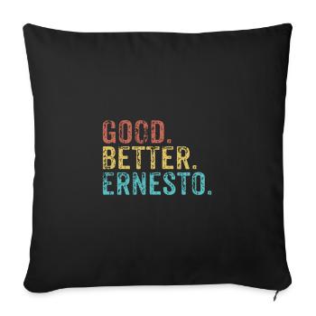 Les mecs cool s’appellent ernesto - Housse de coussin décorative 45 x 45 cm - noir - Devant