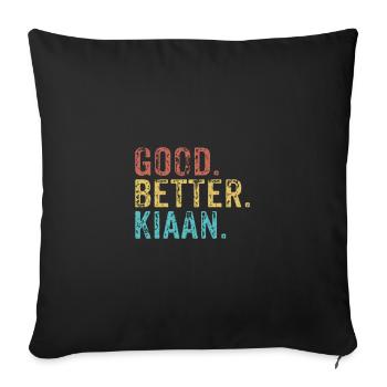 Les mecs cool s’appellent kiaan - Housse de coussin décorative 45 x 45 cm - noir - Devant