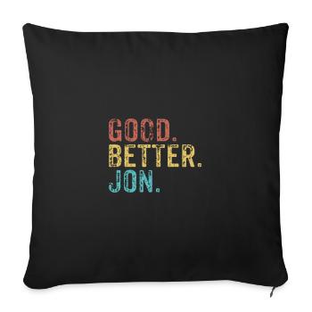 Good better Jon - Sofakissenbezug 45 x 45 cm - Schwarz - Vorne