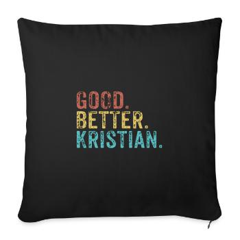 Good better Kristian - Sofakissenbezug 45 x 45 cm - Schwarz - Vorne
