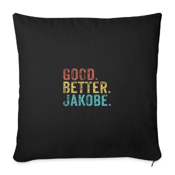 Bon meilleur Jakobe - Housse de coussin décorative 45 x 45 cm - noir - Devant