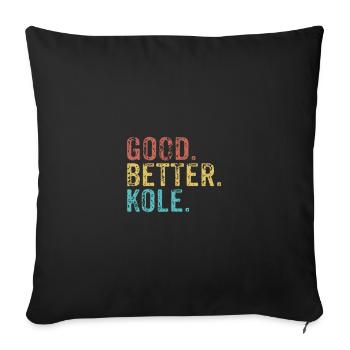 Bon mieux Kole - Housse de coussin décorative 45 x 45 cm - noir - Devant