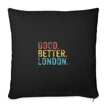 Good better London - Sofakissenbezug 45 x 45 cm - Schwarz - Vorne