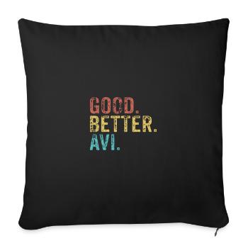 Cool guys are called Avi - Sofakissenbezug 45 x 45 cm - Schwarz - Vorne