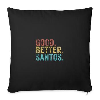 Cool guys are called Santos - Sofakissenbezug 45 x 45 cm - Schwarz - Vorne