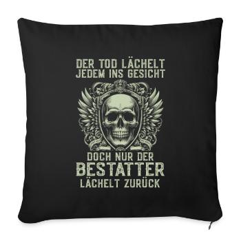 Bestatter Bestattungsfachkraft Geschenkidee Tod - Sofakissenbezug 45 x 45 cm - Schwarz - Vorne