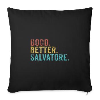 Les mecs cool s’appellent Salvatore - Housse de coussin décorative 45 x 45 cm - noir - Devant