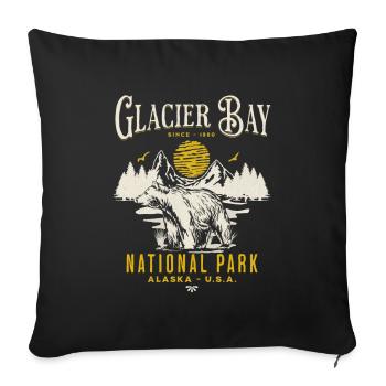 Glacier Bay National Park Alaska - Sofa pillowcase 17,3'' x 17,3'' (45 x 45 cm) - black - Front