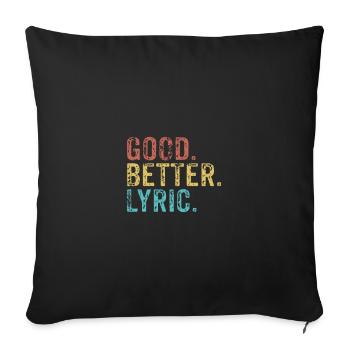 Les mecs cool s’appellent Lyric - Housse de coussin décorative 45 x 45 cm - noir - Devant
