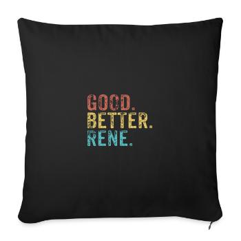 Cool guys are called Rene - Sofakissenbezug 45 x 45 cm - Schwarz - Vorne