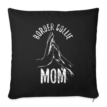 Unique Border Collie design for - Sofa pillowcase 17,3'' x 17,3'' (45 x 45 cm) - black - Front