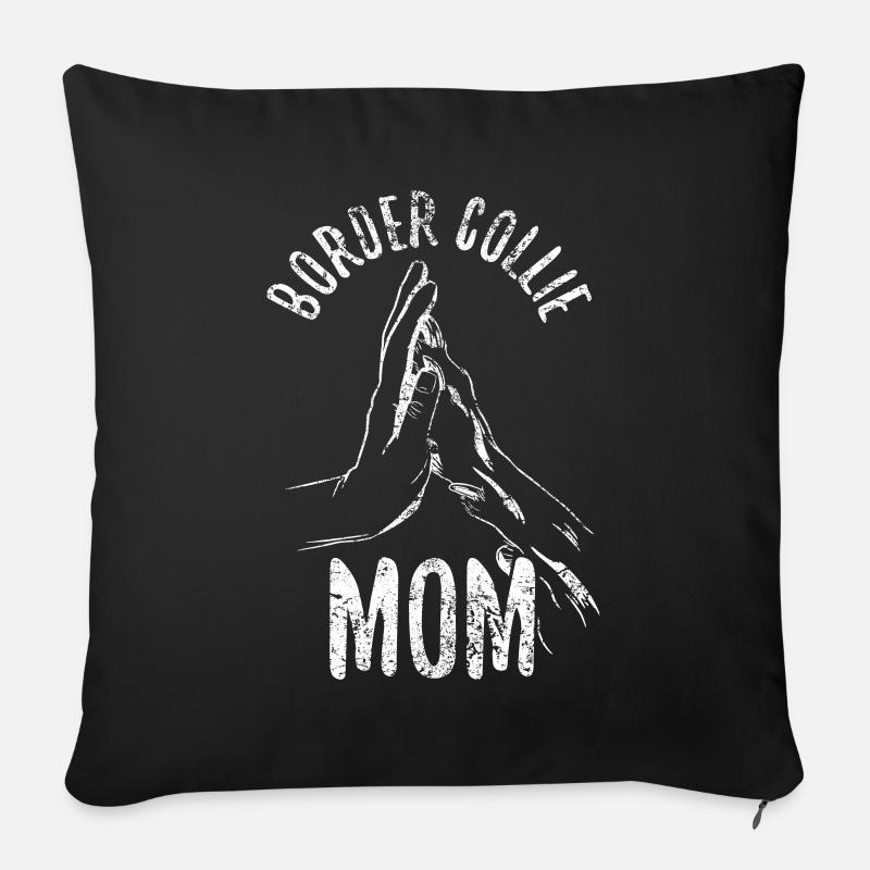 Einzigartiges Border Collie-Design für - Sofakissenbezug 45 x 45 cm - Schwarz