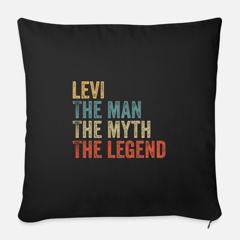 Levi the man the myth - Sofakissenbezug 45 x 45 cm - Schwarz