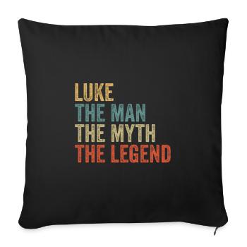 Luke the man the myth - Sofakissenbezug 45 x 45 cm - Schwarz - Vorne