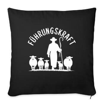 Führungskraft Schafe Hirte Geschenkidee Lustig - Sofakissenbezug 45 x 45 cm - Schwarz - Vorne