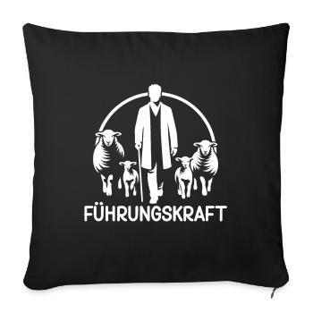 Führungskraft Schafe Schafhirte Geschenkidee Humor - Sofakissenbezug 45 x 45 cm - Schwarz - Vorne