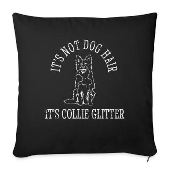 Unique border collie design for - Sofa pillowcase 17,3'' x 17,3'' (45 x 45 cm) - black - Front