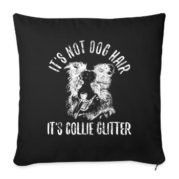 Unique border collie design for - Sofa pillowcase 17,3'' x 17,3'' (45 x 45 cm) - black - Front