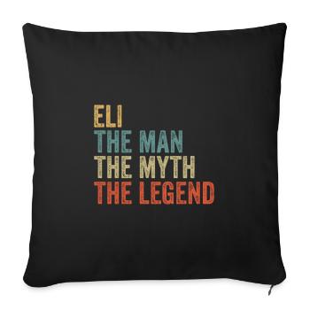Eli the man the myth - Sofakissenbezug 45 x 45 cm - Schwarz - Vorne