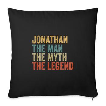 Jonathan the man the myth - Sofakissenbezug 45 x 45 cm - Schwarz - Vorne