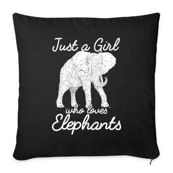 Elephant Spirit Animal Vintage Design - Sofa pillowcase 17,3'' x 17,3'' (45 x 45 cm) - black - Front