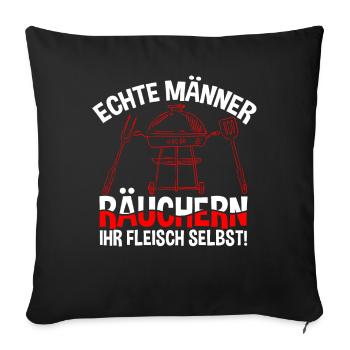 Grillmeister Bbq Passion Barbecue Grillades - Housse de coussin décorative 45 x 45 cm - noir - Devant