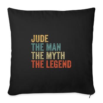 Jude l’homme, le mythe - Housse de coussin décorative 45 x 45 cm - noir - Devant