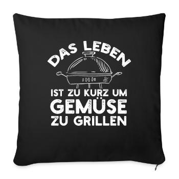 Développez votre jeu de barbecue avec un design exclusif - Housse de coussin décorative 45 x 45 cm - noir - Devant