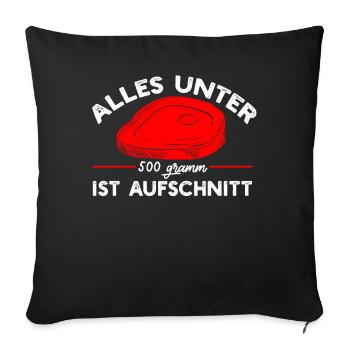 Découvrez le monde du rêve du maître du barbecue - Housse de coussin décorative 45 x 45 cm - noir - Devant