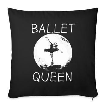 Elegant ballet dancer with graceful movements - Sofa pillowcase 17,3'' x 17,3'' (45 x 45 cm) - black - Front