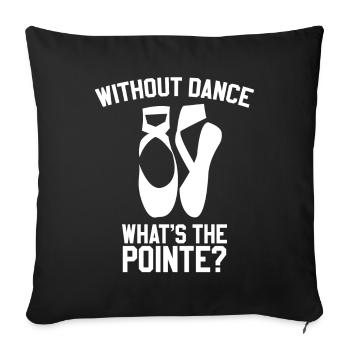 Elegant ballet dancer with graceful movements - Sofa pillowcase 17,3'' x 17,3'' (45 x 45 cm) - black - Front