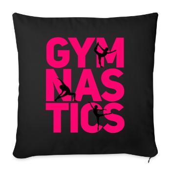 Elegant ballet dancer with graceful movements - Sofa pillowcase 17,3'' x 17,3'' (45 x 45 cm) - black - Front