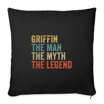Griffin the man the myth - Sofakissenbezug 45 x 45 cm - Schwarz - Vorne
