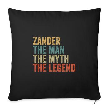 Zander, l’homme, le mythe - Housse de coussin décorative 45 x 45 cm - noir - Devant