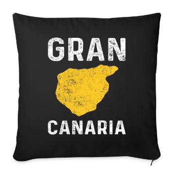 Gran Canaria Vacation Palm Trees Paradise - Sofa pillowcase 17,3'' x 17,3'' (45 x 45 cm) - black - Front