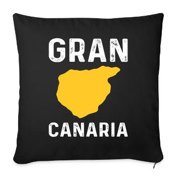 Holidays in Gran Canaria – Palm Paradise - Sofa pillowcase 17,3'' x 17,3'' (45 x 45 cm) - black - Front