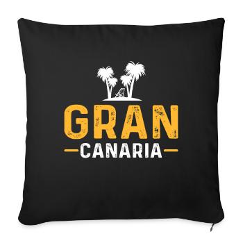 Discover the beauty of the Canary Islands - Sofa pillowcase 17,3'' x 17,3'' (45 x 45 cm) - black - Front