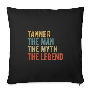 Tanner l’homme le mythe - Housse de coussin décorative 45 x 45 cm - noir - Devant