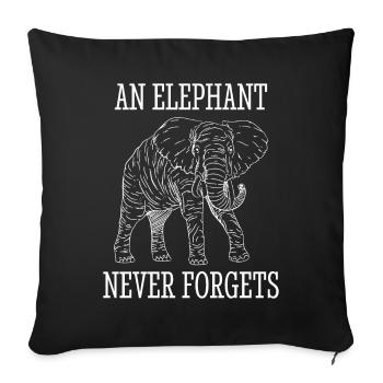 Elefant Liebe Geist Tier Vintage Design - Sofakissenbezug 45 x 45 cm - Schwarz - Vorne