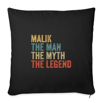 Malik the man the myth - Sofakissenbezug 45 x 45 cm - Schwarz - Vorne